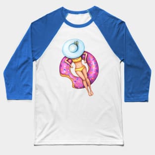 Pink donut girl Baseball T-Shirt